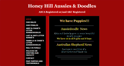 Desktop Screenshot of honeyhillaussies.com